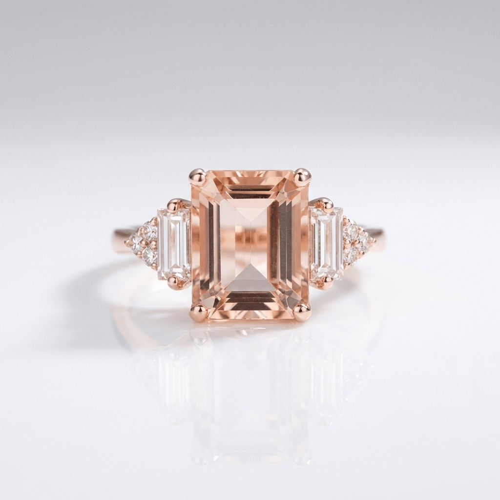 Anel prata Rose & Oliver com três diamantes brilhantes e delicado design elegante, ideal para ocasiões especiais.