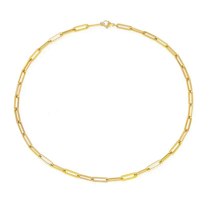 Colar dourado elegante Archen™ de 42cm, feito pela Rose & Oliver, com corrente fina e design sofisticado.