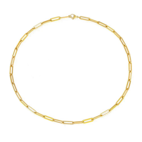 Colar dourado elegante Archen™ de 42cm, feito pela Rose & Oliver, com corrente fina e design sofisticado.