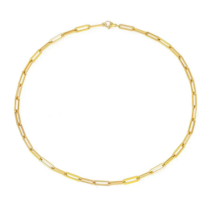 Colar dourado elegante Archen™ de 42cm, feito pela Rose & Oliver, com corrente fina e design sofisticado.