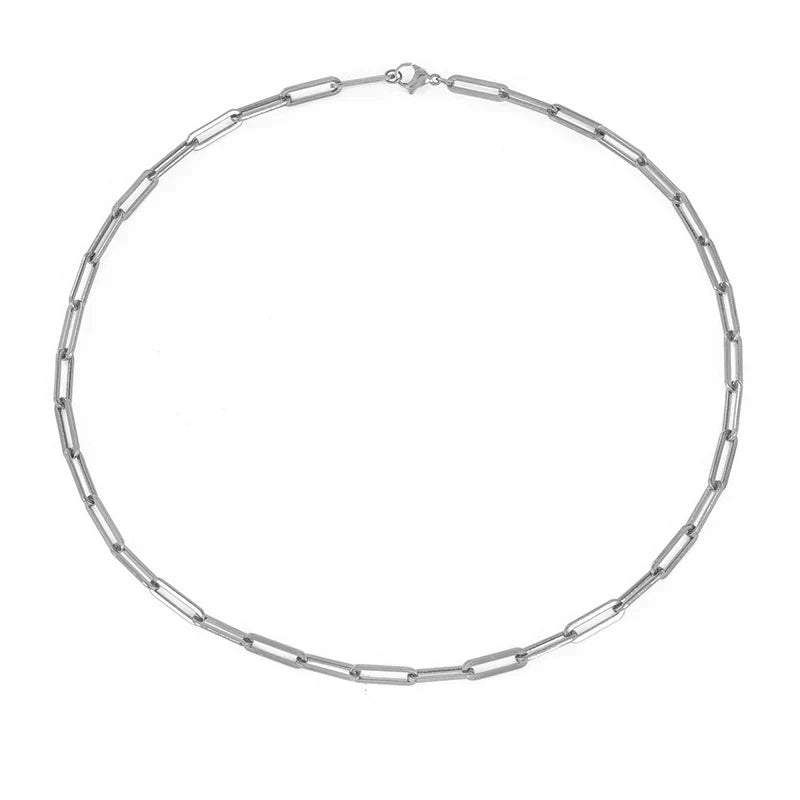 Colar elegante Archen™ em prata, cadeia de 42cm com acabamento refinado, da marca Rose & Oliver.