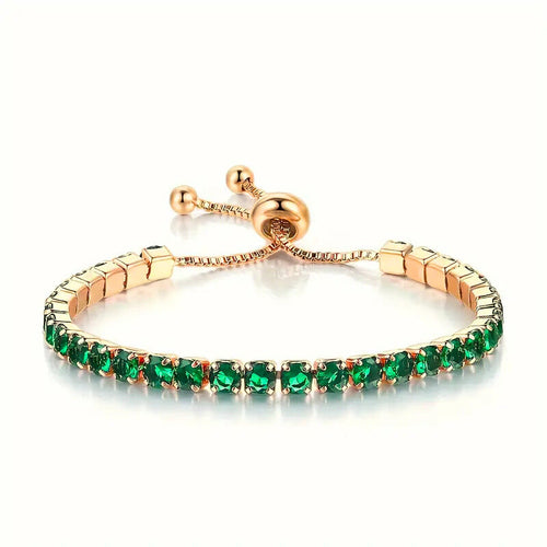 Armband Alessia Moreau Rose & Oliver aus Gold, mit glänzendem Finish und elegantem Design.