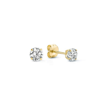 Brincos de argola Larmes™ com pedra dourada da Rose & Oliver, detalhes elegantes em ouro 14 quilates com acabamento refinado.